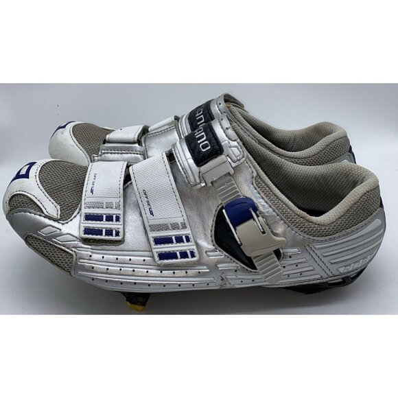 Shimano SH-R085 Men's Road Cycling Bicycle Shoes Silver White 44 EUR 9.7 US - Picture 2 of 16